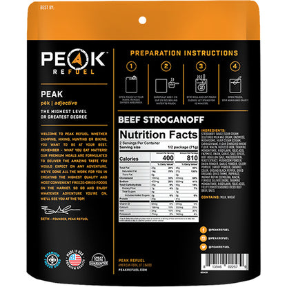 PEAK REFUEL - BEEF STROGANOFF - RTG Supply Co