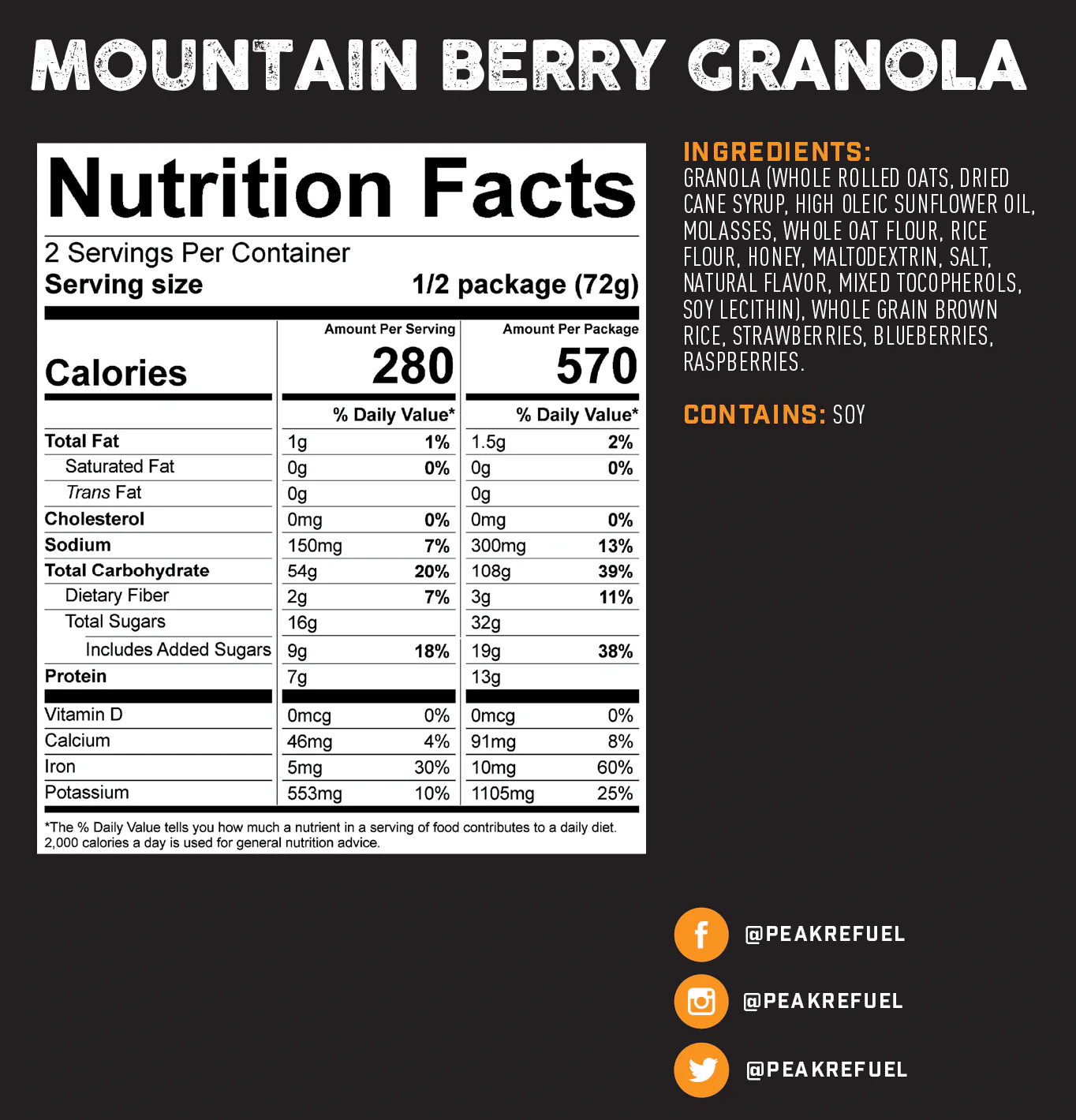 PEAK REFUEL - MOUNTAIN BERRY COBBLER - RTG Supply Co
