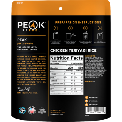 PEAK REFUEL - CHICKEN TERIYAKI RICE - RTG Supply Co
