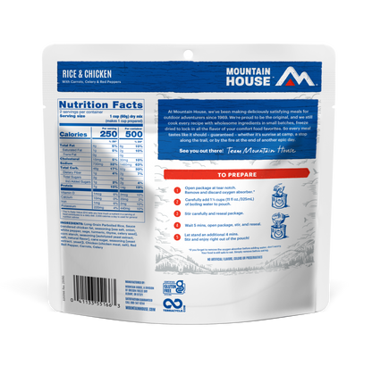 Mountain House - Rice & Chicken (2 Servings) - RTG Supply Co