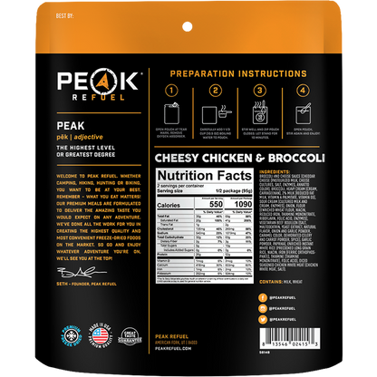 PEAK REFUEL - CHEESY CHICKEN & BROCCOLI - RTG Supply Co