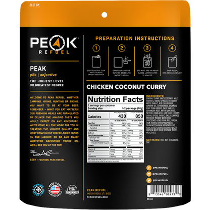 PEAK REFUEL - CHICKEN COCONUT CURRY - RTG Supply Co
