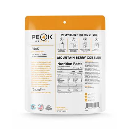 PEAK REFUEL - MOUNTAIN BERRY COBBLER - RTG Supply Co